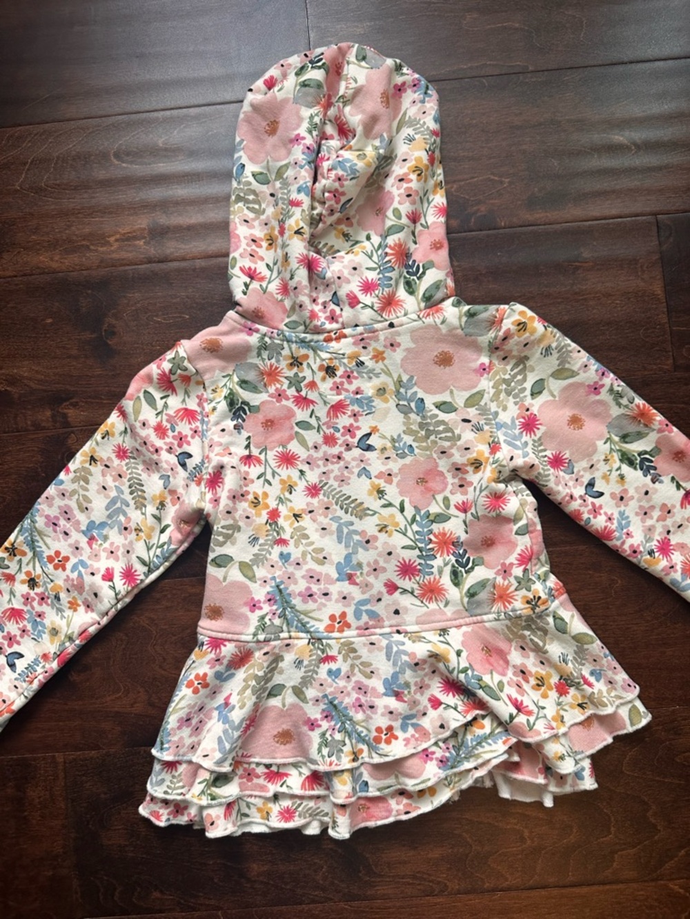 Little Sleepies - Mauve Meadow Peplum Hoodie - Picture 3 of 3